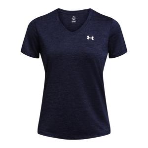 1384227-410-maillot-col-v-femme-under-armour-tech-tm-twist-bleu-navy-blanc