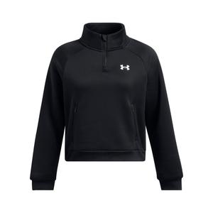 1386505-001-haut-d-entrainement-1-2-zip-femme-under-armour-fleece-r-pro-noir-blanc