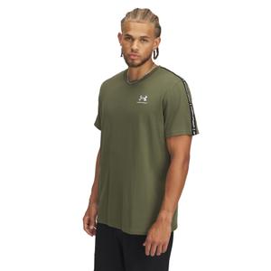 1390300-390-t-shirt-under-armour-icon-heavyweight-vert-marine-blanc